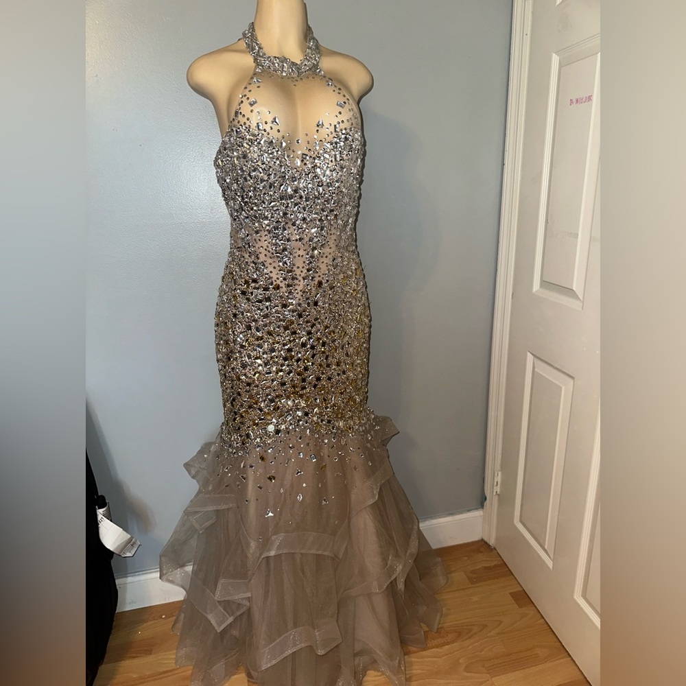 Camille la vie mermaid rhinestone dress
